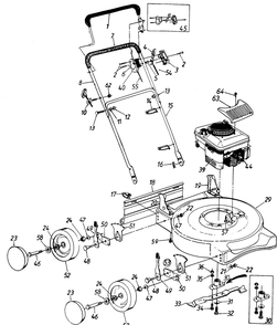 Parts For Rotary Mower Diagram and Parts List for 098R (111100)(1991) Cub Cadet Lawn Mower